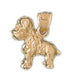 Yorkshire Terrier Dog Charm Pendant 14k Gold