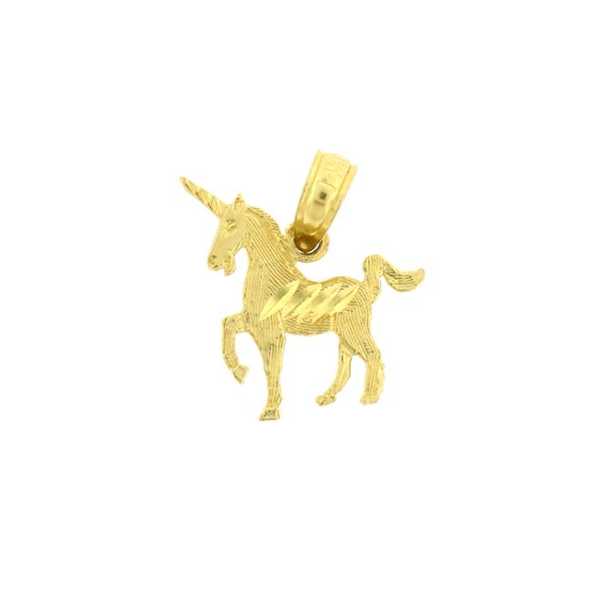 Unicorn Charm Pendant 14k Gold