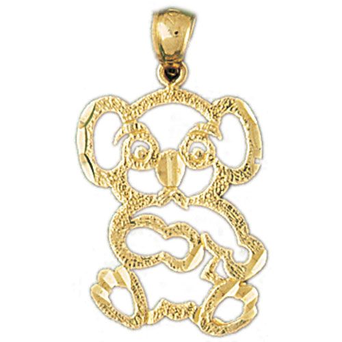 Bear Charm Pendant 14k Gold