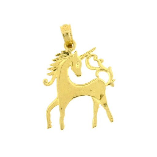 Unicorn Charm Pendant 14k Gold