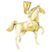 Racing Horse Charm Pendant 14k Gold