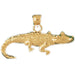 Alligator Crocodile Charm Pendant 14k Gold