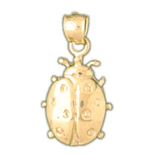 Ladybug Charm Pendant 14k Gold
