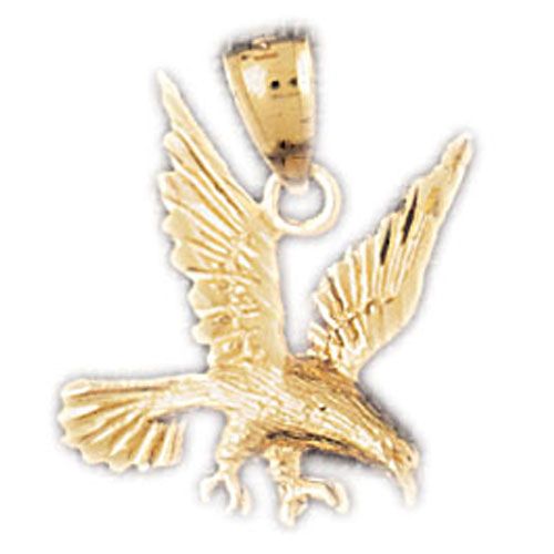 Flying Eagle Charm Pendant 14k Gold