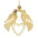 Lovebirds Charm Pendant 14k Gold