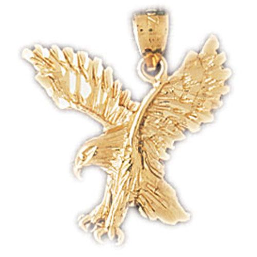 Flying Eagle Charm Pendant 14k Gold