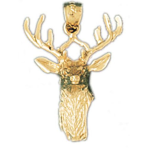 Deer Charm Pendant 14k Gold