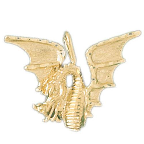 Dragon Charm Pendant 14k Gold