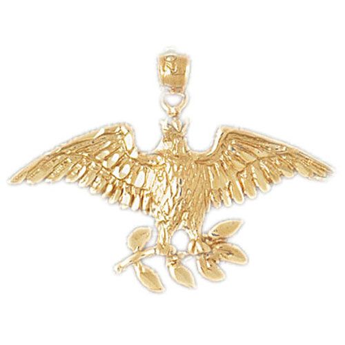 Eagle Charm Pendant 14k Gold