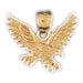 Flying Eagle Charm Pendant 14k Gold