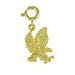 3D Eagle Charm Pendant 14k Gold