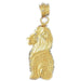 Lion Charm Pendant 14k Gold