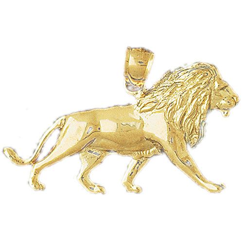 Lion Charm Pendant 14k Gold