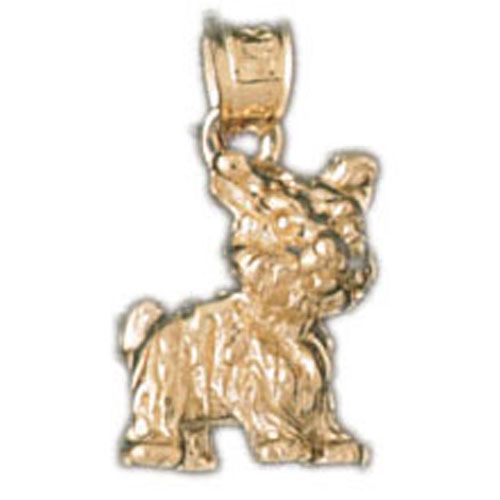 Yorkshire Terrier Dog Charm Pendant 14k Gold