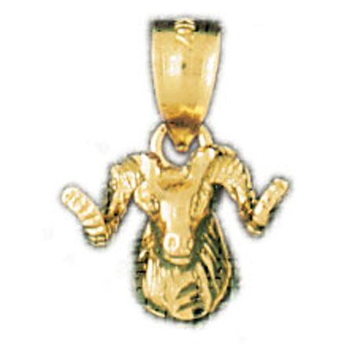 Ram Head Charm Pendant 14k Gold