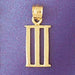Greek Number 3 Charm Pendant 14k Gold Number 3