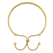 Leslie's Sterling Silver Gold-plated Polished Adjustable Bangle