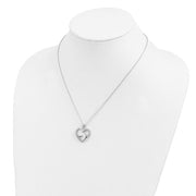 Sentimental Expressions Sterling Silver Gold-plated The Arms of Love 18in Heart Necklace
