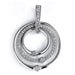 Sterling silver triple circular CZ pendant
