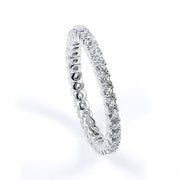 Sterling silver eternity pave CZ band