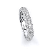 Sterling silver micro-pave CZ band
