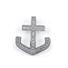 Sterling silver anchor CZ pendant