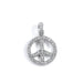 Sterling silver peace CZ pendant