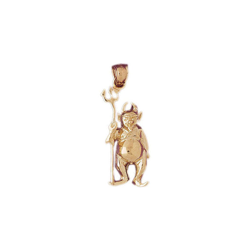 Devil Charm Pendant 14k Gold