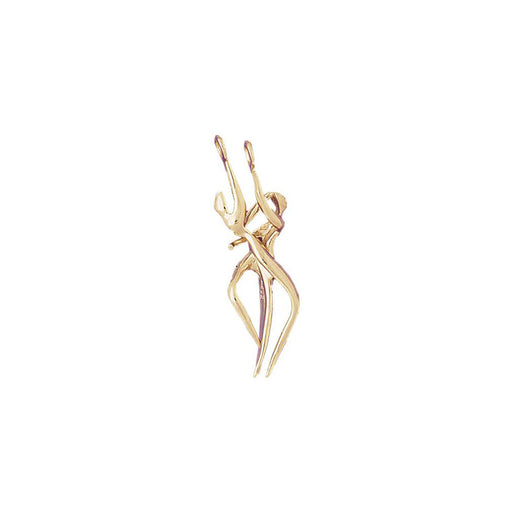 Couple of Dancers Two Pieces Charm Pendant 14k Gold