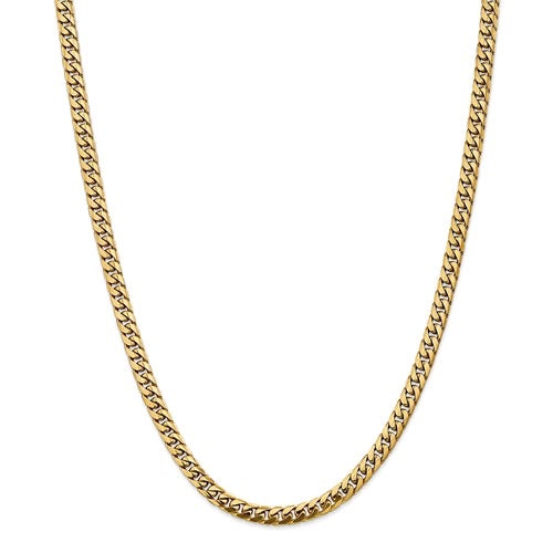 14k 5mm Solid Miami Cuban Chain