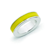 Sterling Silver Stackable Expressions Yellow Enamel Pendant