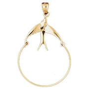 Love Bird Charm Holder Charm Pendant 14k Gold