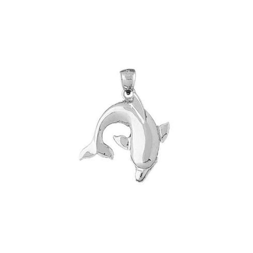 Dolphin Charm Pendant 14k Gold