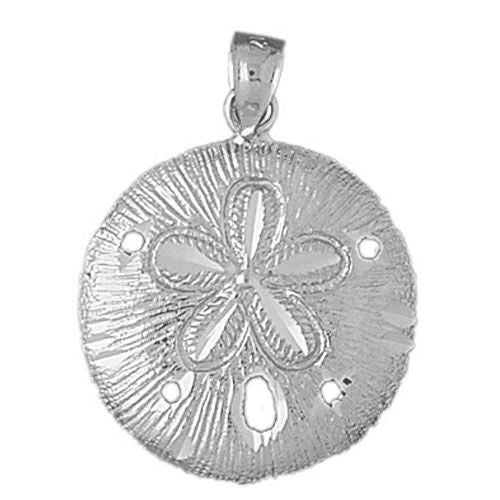 Sand Dollar Sea Urchins Charm Pendant 14k Gold