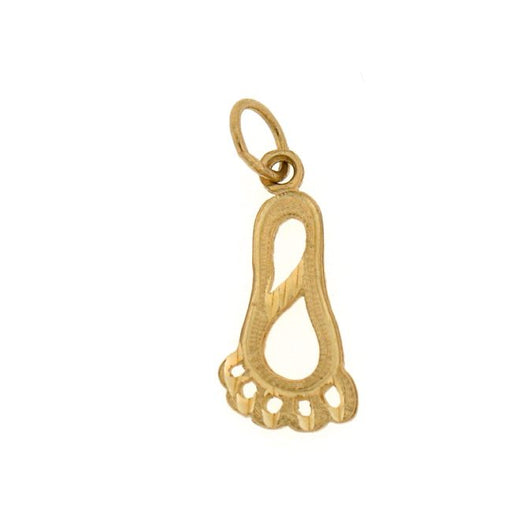 Footprint Charm Pendant 14k Gold