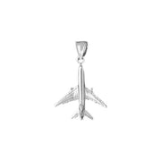 3D Airplane Jet Charm Pendant 14k Gold