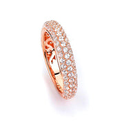 Sterling silver micro-pave CZ band