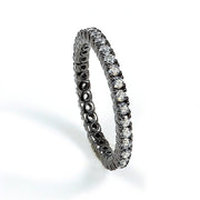 Sterling silver eternity pave CZ band