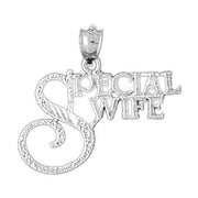 Special Wife Charm Pendant 14k Gold