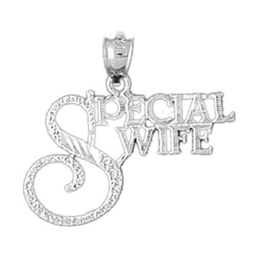 Special Wife Charm Pendant 14k Gold