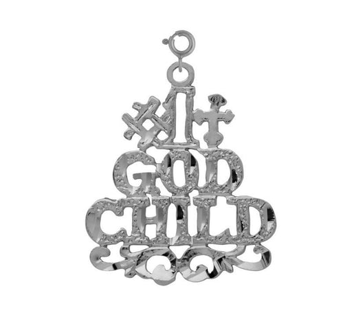 Number One Godchild Charm Pendant 14k Gold