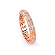 Sterling silver eternity pave CZ band