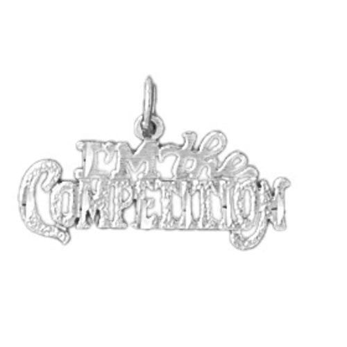 I Am The Competition Charm Pendant 14k Gold