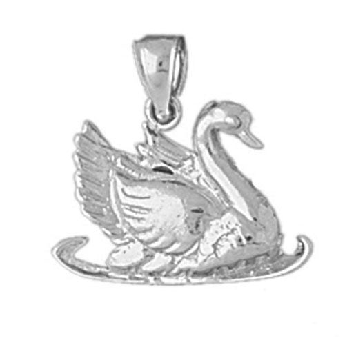 3D Dove Charm Pendant 14k Gold