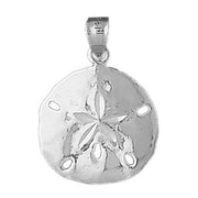 Sand Dollar Sea Urchins Charm Pendant 14k Gold