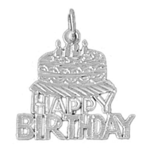 Happy Birthday Charm Pendant 14k Gold