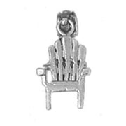 3D Beach Chair Charm Pendant 14k Gold