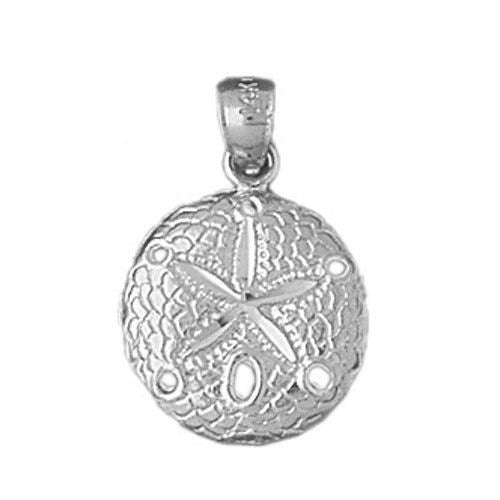 Sand Dollar Sea Urchins Charm Pendant 14k Gold