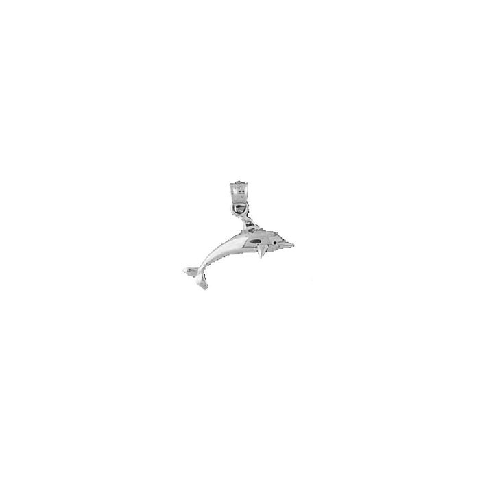 Dolphin Charm Pendant 14k Gold