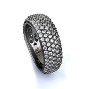 Sterling silver micro-pave CZ band